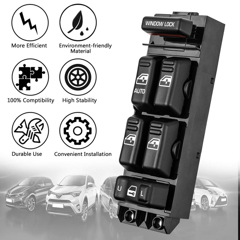 Partschoice 19259961 Power Window Switch Front Driver Side Compatible for 2000-2002 Chevy Silverado 1500HD 2500HD Suburban & 2002 Cadillac Escalade & 2001 GMC Sierra Yukon XL - Image 5